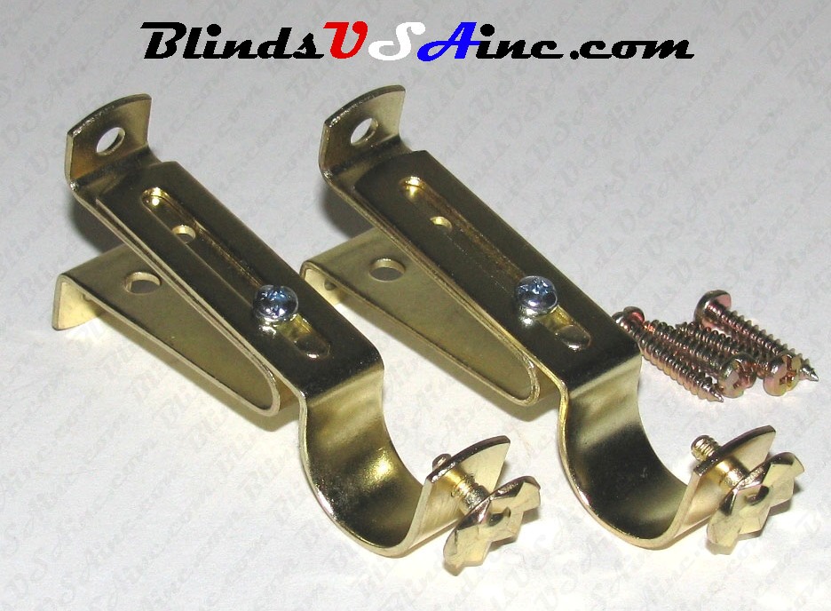 Cafe' Curtain Rod Parts Components and Mounting Hardware Blinds USA Inc