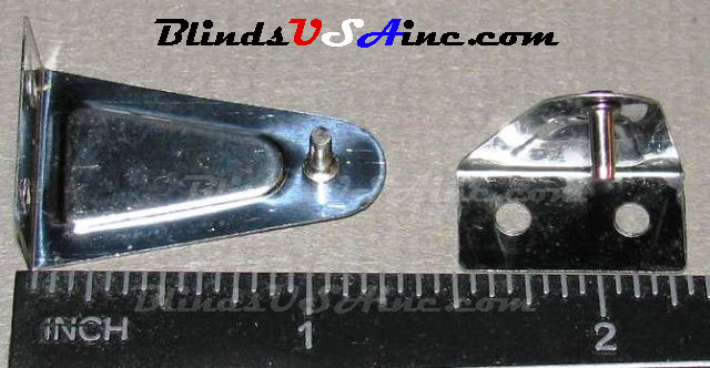 Mini blind metal hold down brackets, #HD-1NZP, measurements
