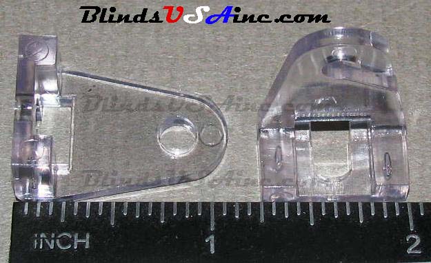 Mini Blind plastic Hold Down Brackets, #HD-B111-P, measurements