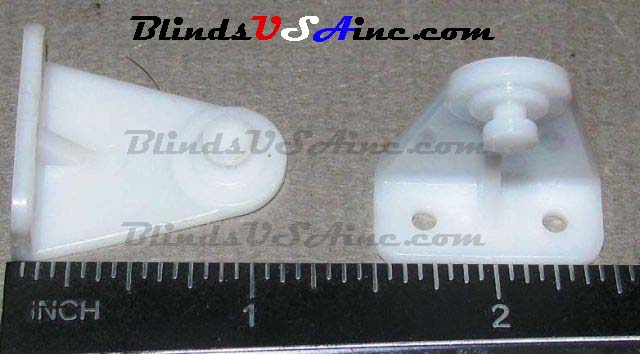 Mini Blind Clear Plastic Hold Down Brackets, #HD-B114-WH, measurements