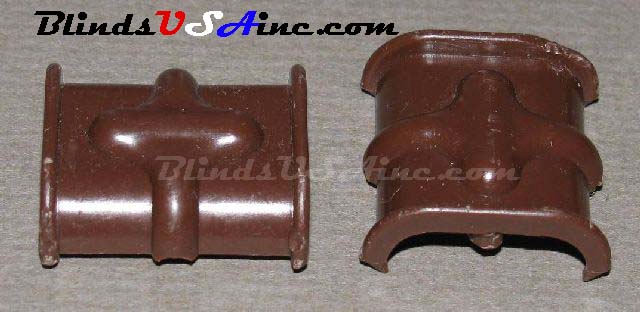 Mini Blind Bottom Rail Ladder Cap, color brown