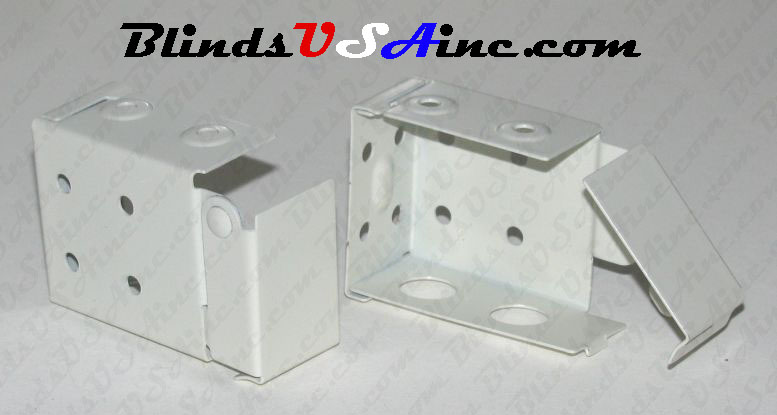 Horizontal blind box end brackets, Low Profile, color is off white