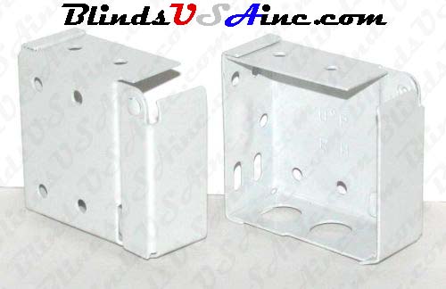 Horizontal blind box end brackets, High Profile, color is white