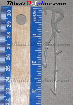 2 inch Venetian Blind double valance clip, accepts PVC, vinyl or aluminum valance, item # HCL-VN2