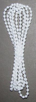 Continuous Chain Loop, #10 Plastic Bead, Color White