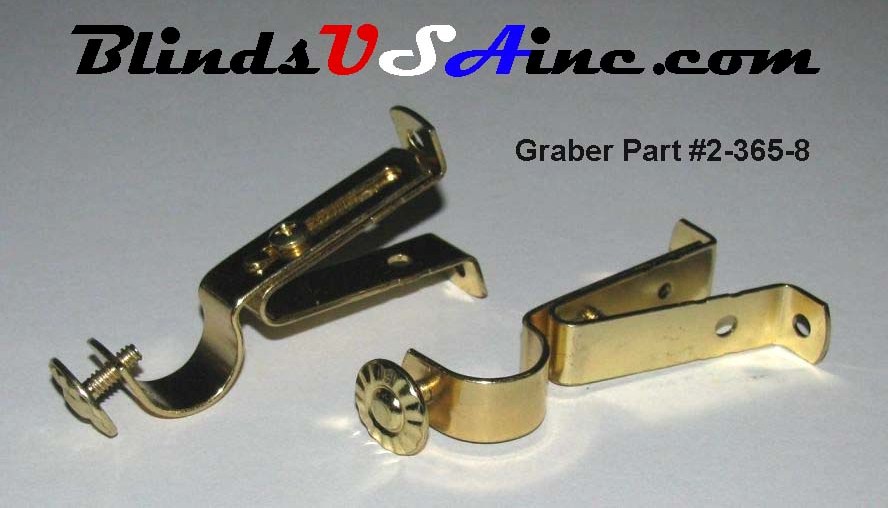 Graber cafe rod brackets with screws for 3/4 inch doameter rod, part #2-365-8