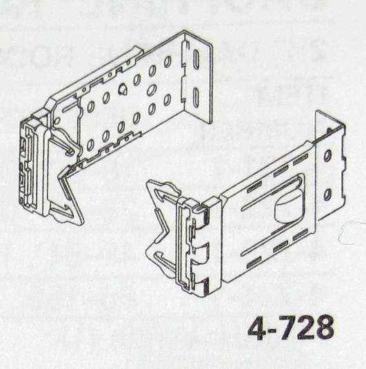 Graber 2-1/2 inch Dauphine Rod Bracket and End Caps, 6-1/4 to 8-1/2 inch Clearance, Item # DPHN-E4-7839, Part # 4-7839-1, 4-728-1