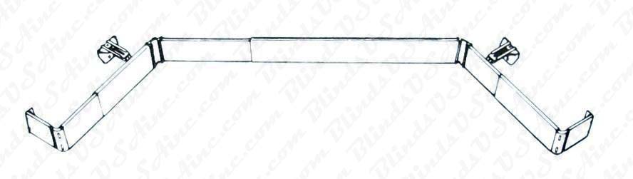 Kirsch 2-1/2 Continental II Bay Window Rod Set, 3-1/2 to 5 inch Clearance, Item # CONT-Rod-6737