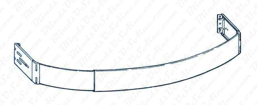 Kirsch 2-1/2 Continental Curved Rod, 3-1/2 - 5 inch Clearance, Item # CONT-Rod-6783
