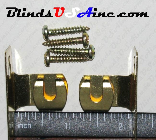 Graber Cafe' Sash rod brackets with screws, part # 2-985-8, measurement