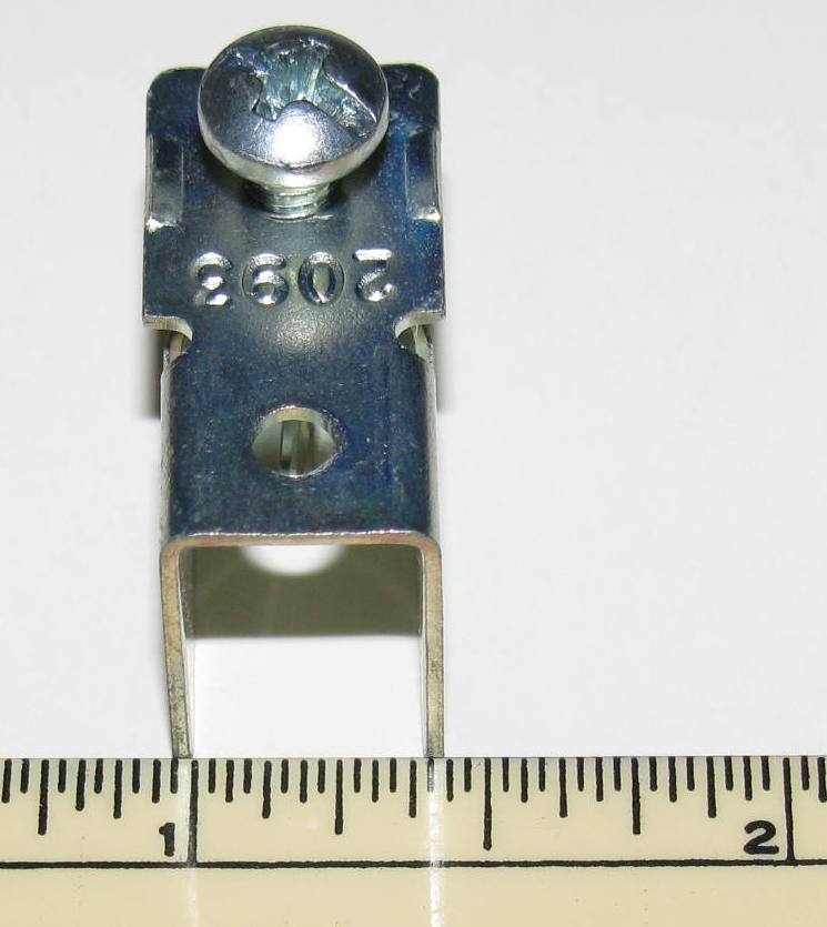 Graber Sheer Rod Socket with screw, part # 2093-0, measurement
