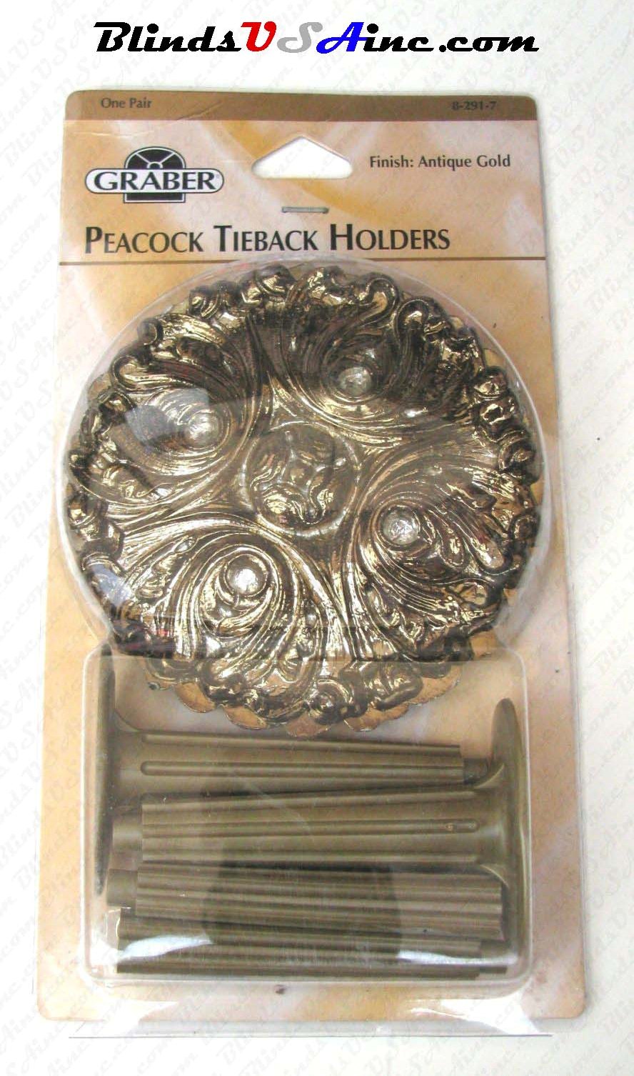 Graber Peacock Tieback Holders Part # 8-291-7