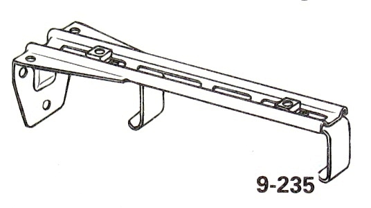 Graber hold tite oval rod double support bracket, 9-200 series stirrup, graber part # 9-235-1
