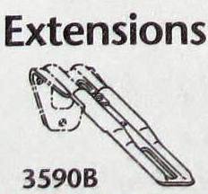 Kirsch extension bracket shown attached to wall bracket, part # 3590-025
