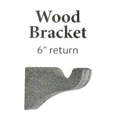 Kirsch Wood Trends 1-3/8" Pole Bracket with 6" Return