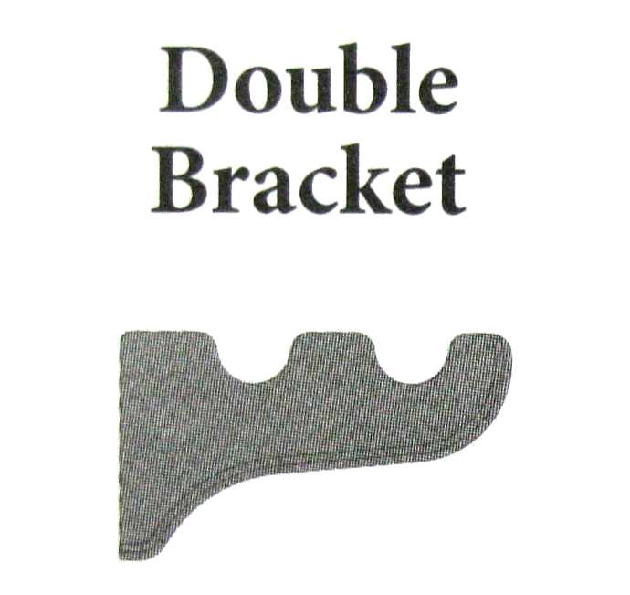 Kirsch Wood Trends 1-3/8" Double Pole Bracket, 9 finishes