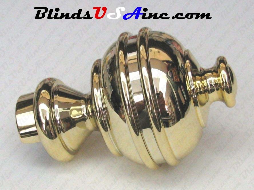 Graber Plug In Finial Windsor, Finish Brass, side view