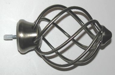 Kirsch Studio Coordinates Screw-in Finials, Design: Twirl, Finish: Antique Brass, Part # 55565-062